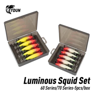 LEYDUN Luminous Horizontal Squid Jig Saltwater Baits 1